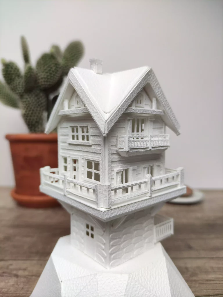 Genèse - Maquette en papier d'un chalet de montagne